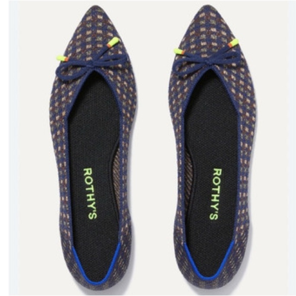 Rothy's The Bow Point Evening Metallic Flat